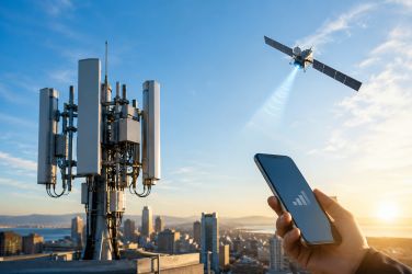 Imagen creada con IA. Verizon responde a la presión de Starlink con nuevas alianzas.
